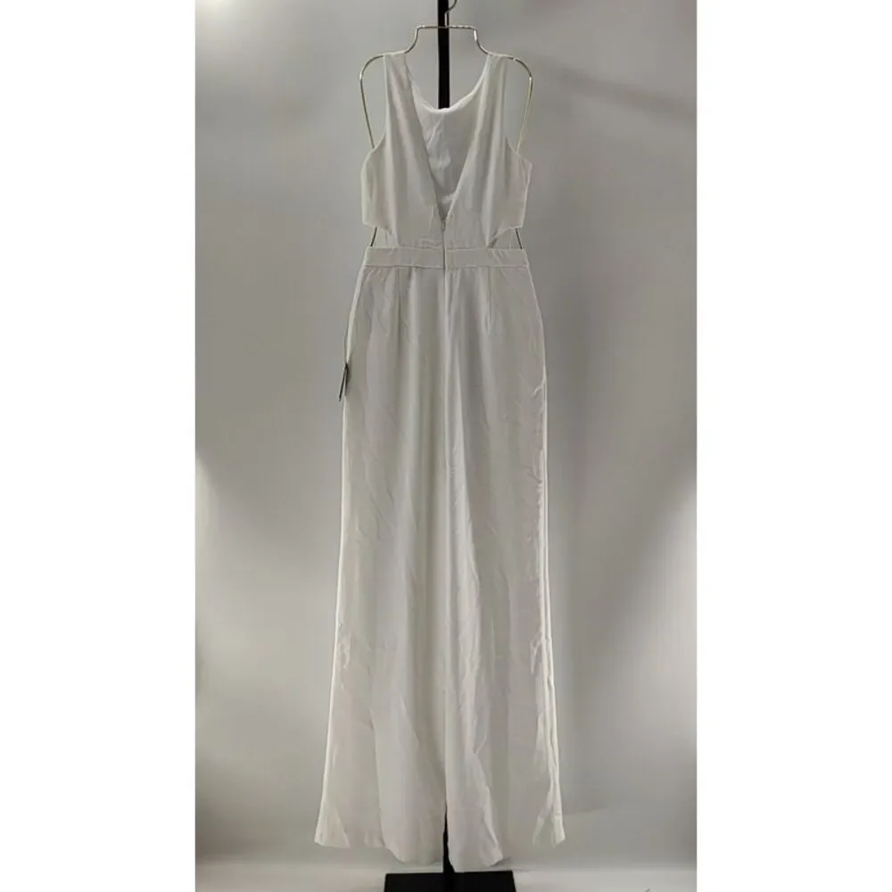 Lulu's White Jumpsuit With Side Cutouts - Picture 2 of 2